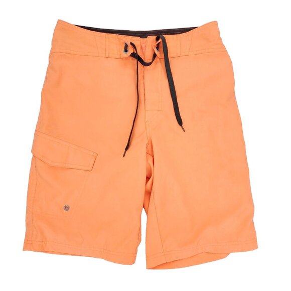 Mossimo Boardshorts Mens 28 / Boys 16 Bright Neon Orange Mesh Lined - Picture 1 of 12